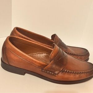 Allen Edmonds Men's Walden Loafer Size 9D Brown Leather Penny Slip On Shoe